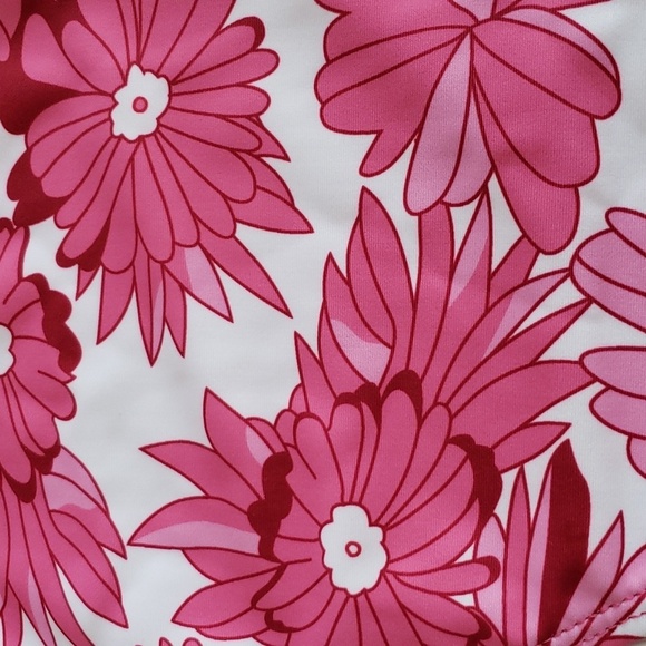 FERBIA Falbala High Waisted Ruffle Accented Bikini in Rose Red Size L - Picture 13 of 15